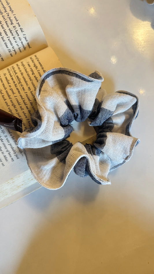 Muted Thread Striped Scrunchie.